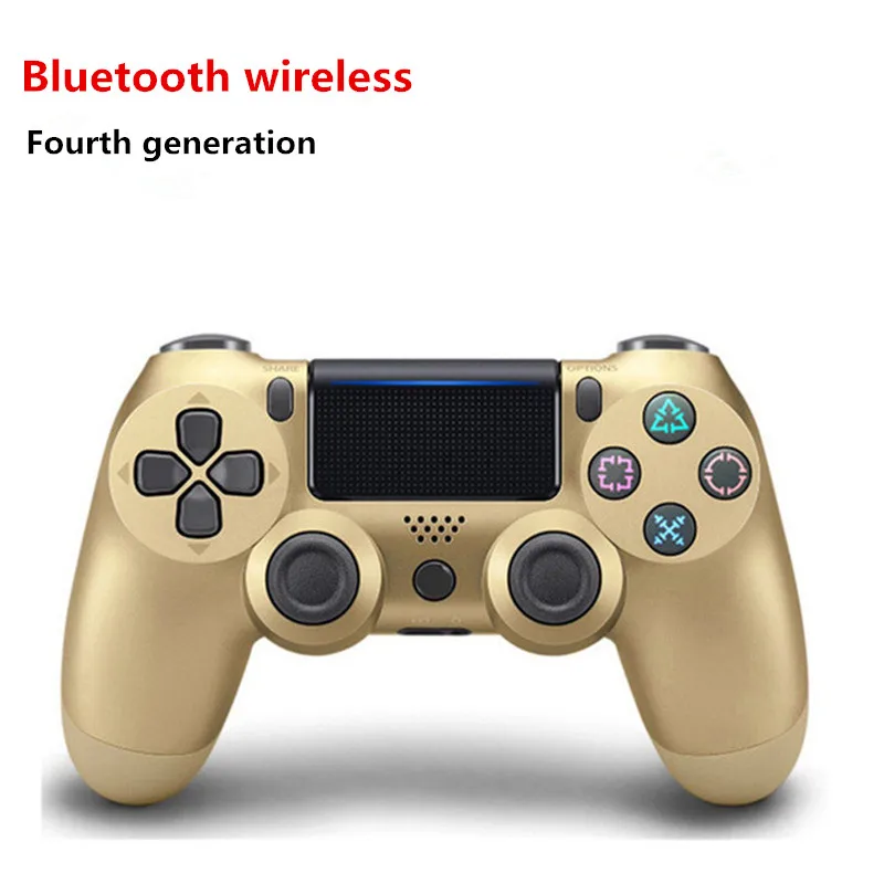 Проводный джойстик для PS4 с Bluetooth/USB четвёртого поколения, контроллер для Dualshock 4 для PS4, контроллер для playstation 4 - Цвет: gold