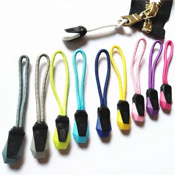 

20 two-color nylon zipper backpack accessories zipper handle DIY zipper head line rope strap lasso head ~