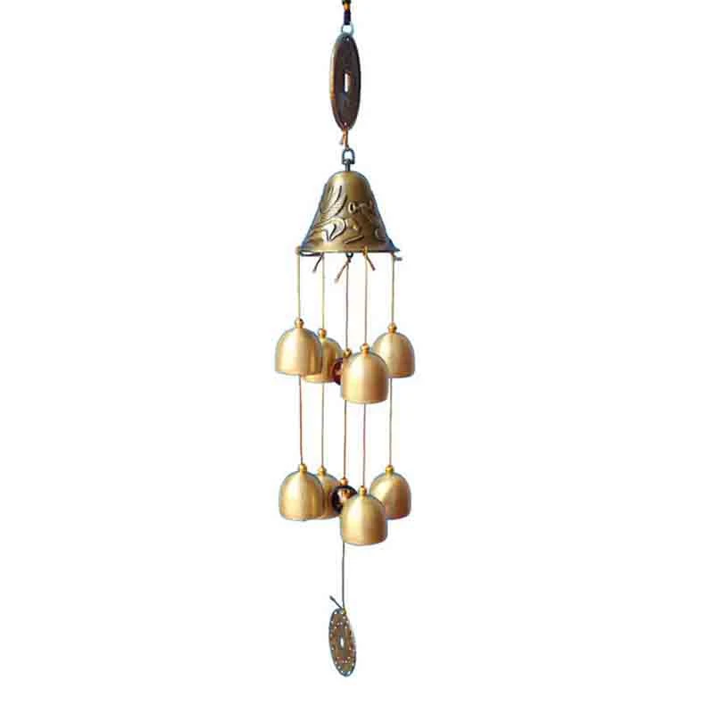 Vintage Copper 8 Bells Lucky Wind Chimes Outdoor Home Decoration | Дом и сад
