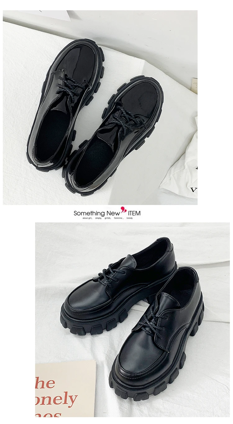 Женские туфли-лодочки обувь кроссовки на танкетке без застежки; Туфли без каблуков Лакированная кожа женские лоферы Мокасины Повседневное женская обувь с толстой мягкой подошвой
