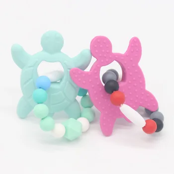 

Infant Supplies Silicone Toothbrush Bracelet Turtle Teether Molar Rod Toy Baby Bracelet Necklace Pendant Pacifier Chain Gift