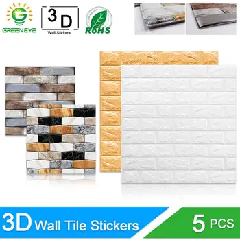 3D Wall Stickers Marble Brick Peel and Self Adhesive Wall paper Waterproof DIY Kitchen Bathroom Home Wall Decal Sticker Vinyl