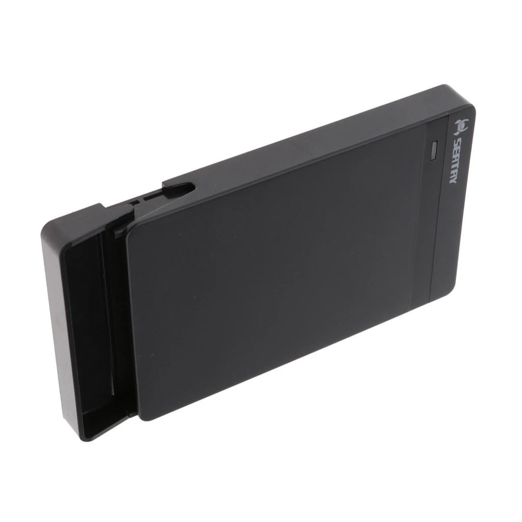 2,5 дюймов SATA USB 3,0 Корпус внешнего жесткого диска с крышкой для SSD, подключи и играй, черный