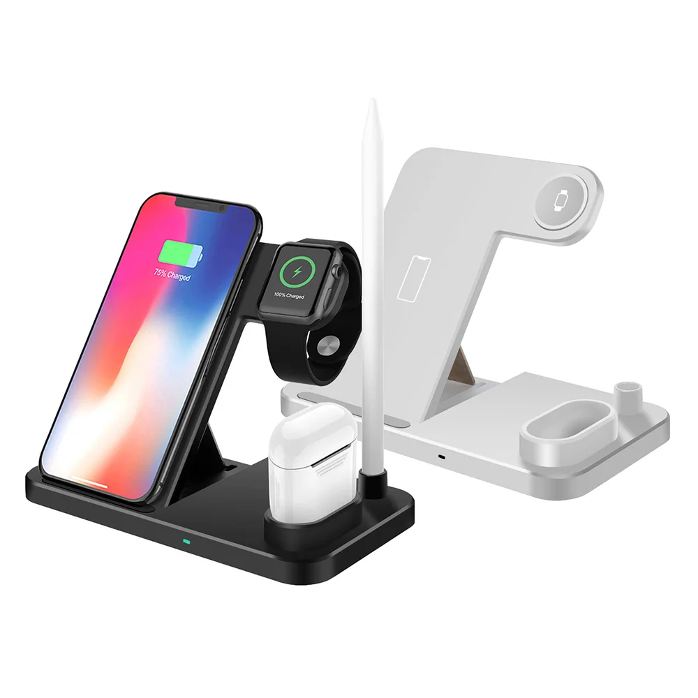 10 Вт Qi Беспроводная подставка для зарядного устройства для iPhone XS XR X 8 AirPods Apple Watch 4 3 2 1 быстрая зарядная док-станция для iWatch серии