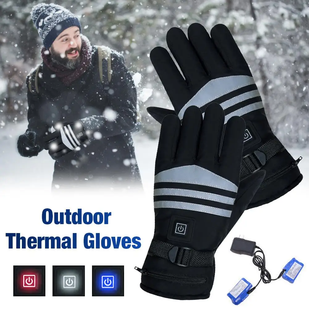 Heated Glove 7.4V Rechargeable Battery Powered Electric Hand Warmer For Unisex Motorcycle Scooter Hunting Skiing Cycling | Спорт и