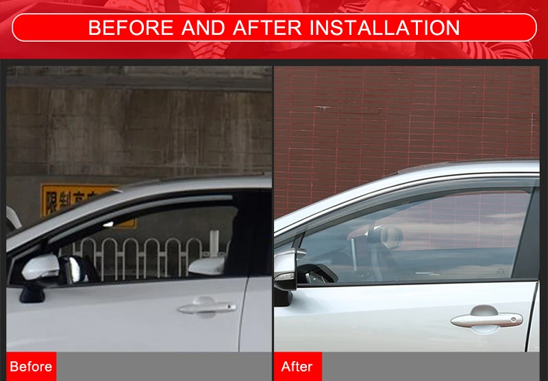 Автостайлинг наружные боковые окна вентиляционные шторы дефлектор защита молдинги 4 шт. для Toyota Corolla E210 седан