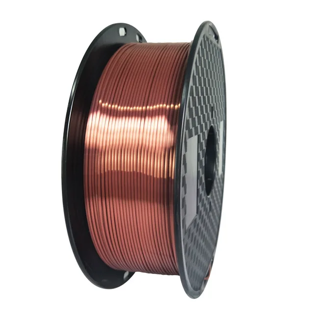 Silk Red Copper Шелковая нить для 3D-принтера PLA, 1,75 мм, 1 кг, нить для 3d-печати, шелковистая, блестящая, блестящая, металлическая, как на ощупь - Цвет: Silk Red Copper