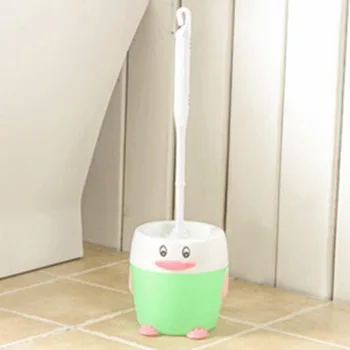 

Cute Toilet Long Handle Brush + Holder Bathroom Hygiene ABS Toilet Cleaning Brush Washroom Brush Household Cleaning Brush Set