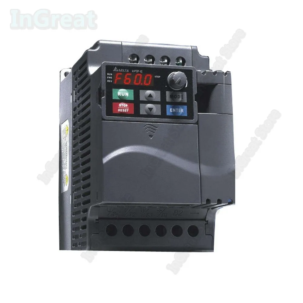 Инвертор частоты 5hp 3.7kw 3PH 220V 17A 600 Гц PLC разъема Тормозной резистор VFD E VFD037E23A