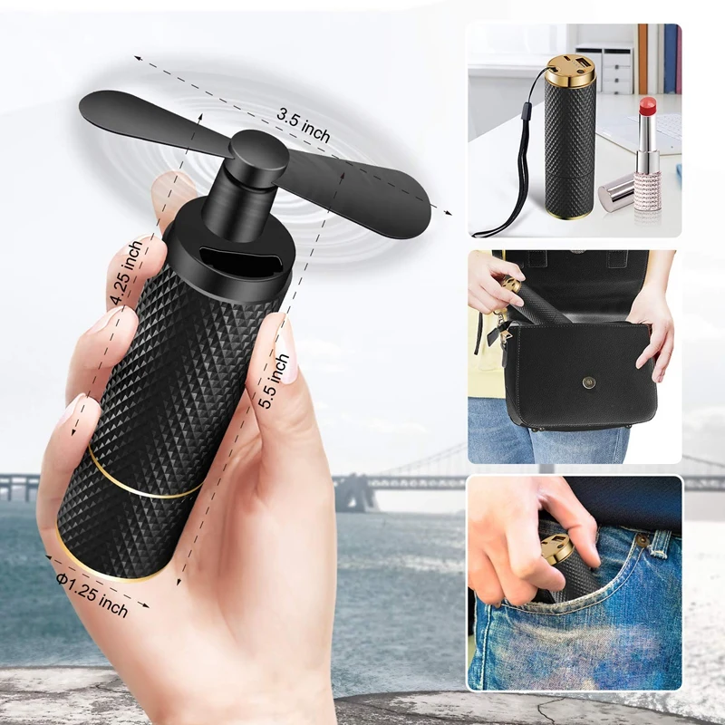Xmx-ручные вентиляторы маленький вентилятор, Usb 2200Mah перезаряжаемая батарея, 8-12H время работы, путешествия/Футбол вентилятор охлаждения для женщин
