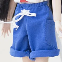 Кукла 1/6 белая футболка с принтом blyth Shorts Blyth outfit(Fit blyth, ICY, pullip, Lai, azone, ob24, кукла 1/6 - Цвет: blue shorts