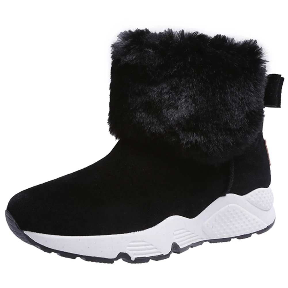 JOUIR TALONS INS/Лидер продаж года; Модные ботильоны на платформе; женская обувь; удобная зимняя обувь на меху; женские ботинки - Цвет: Черный
