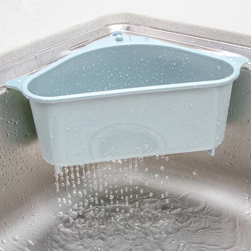 

Triangular Sink Drain Shelf Rack Kitchen Vegetable Rack Multi-use Storage Holder Punch Free Saving Space Filter Basket Organizer