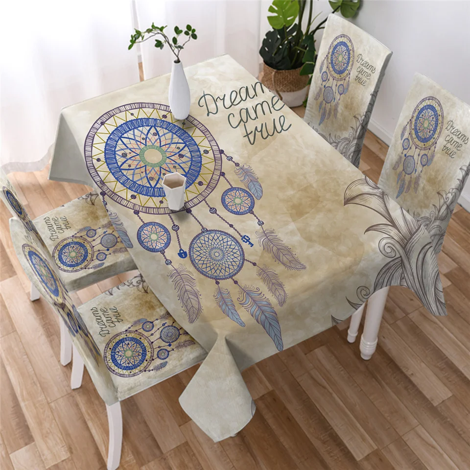  BeddingOutlet Dreamcatcher Waterproof Tablecloth Functional Floral Table Cloth for Picnic Party Man