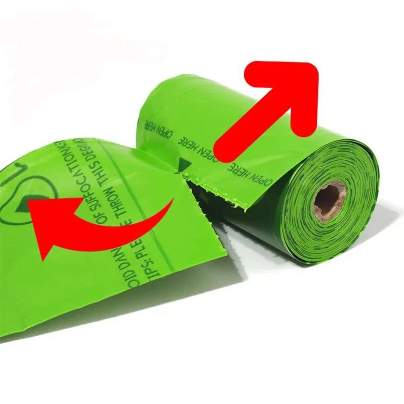 1Roll 15pcs Dog Poop Bags Earth-friendly Pet Cat Dog Waste Poop Bag Waste Pick Up Thick Garbage Bags Degradable (5)