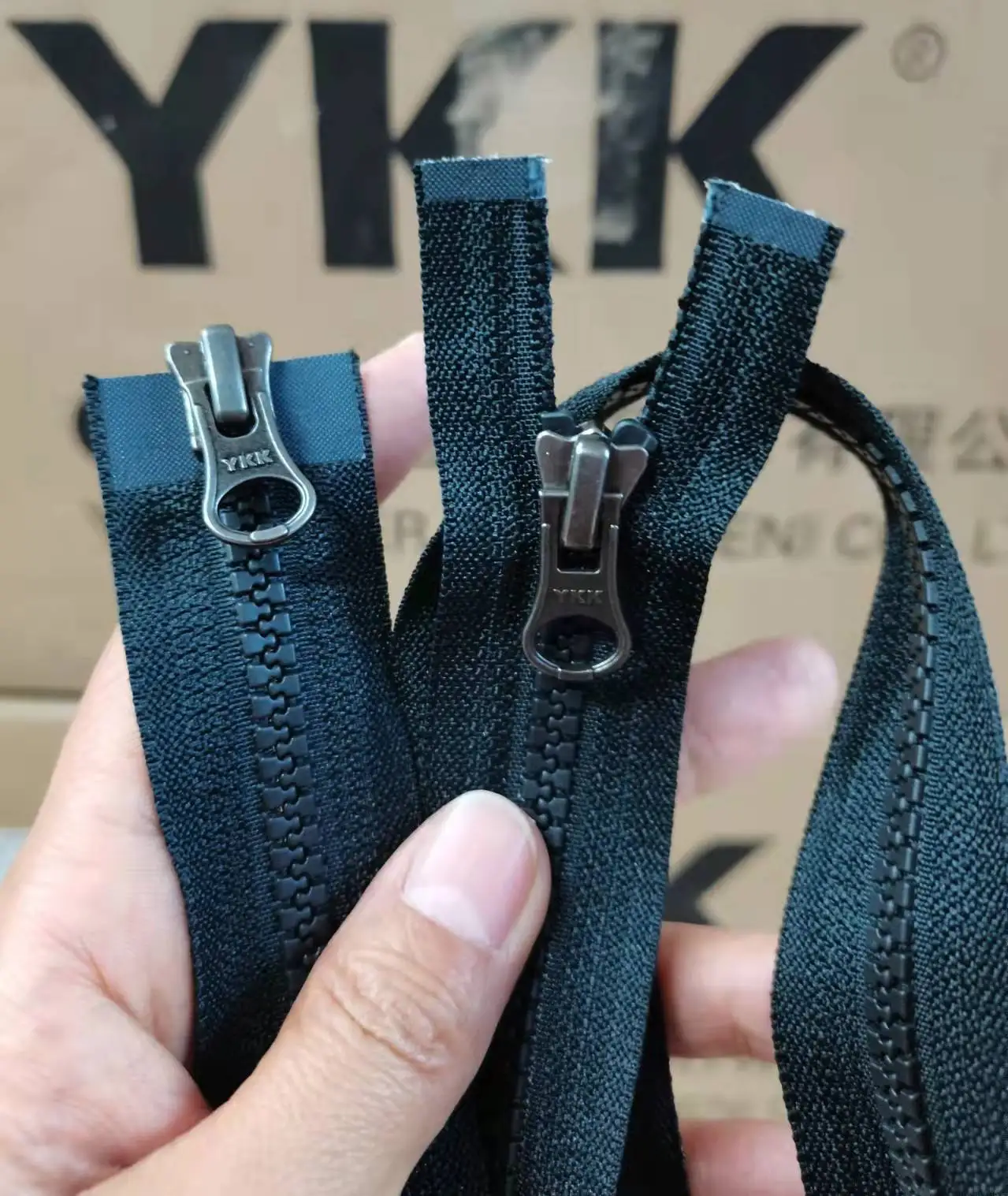 YKK 지퍼 5 메탈 화이트 구리 더블 지퍼 60-120cm 블랙 화이트 - 가디건