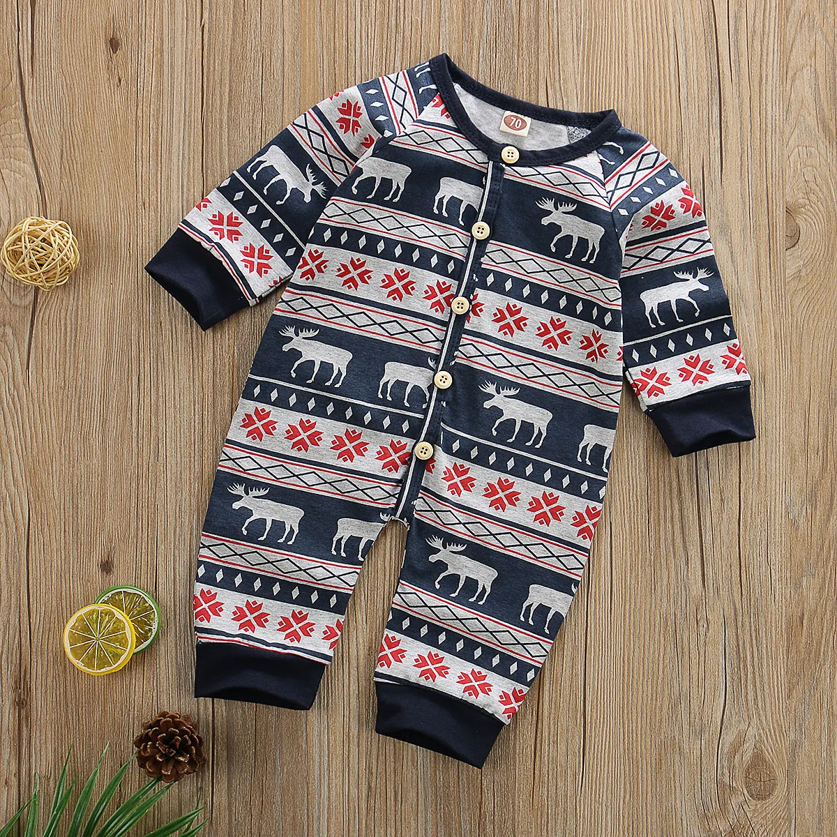 Коллекция года, детская Рождественская одежда Рождественский хлопковый комбинезон для новорожденных мальчиков и девочек, Рождественский комбинезон с рисунком оленя, одежда для детей возрастом от 0 до 18 месяцев