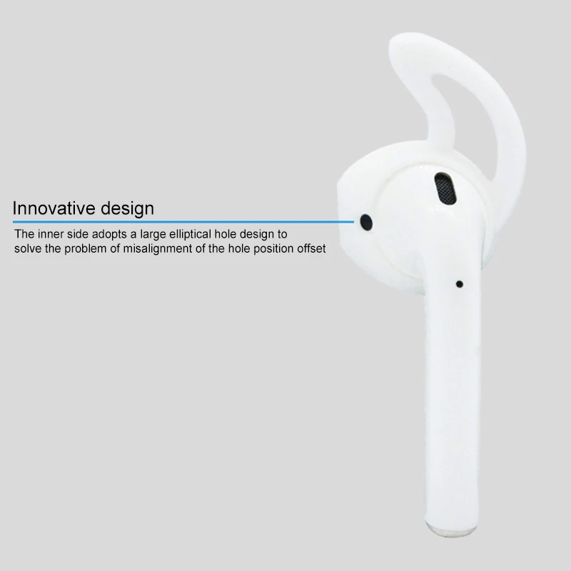 Multi-color for Airpods 2 Bluetooth Wireless Headset Ear Cap Non-slip Silicone In-ear Earbuds Anti-lost Silicone Earbuds/single