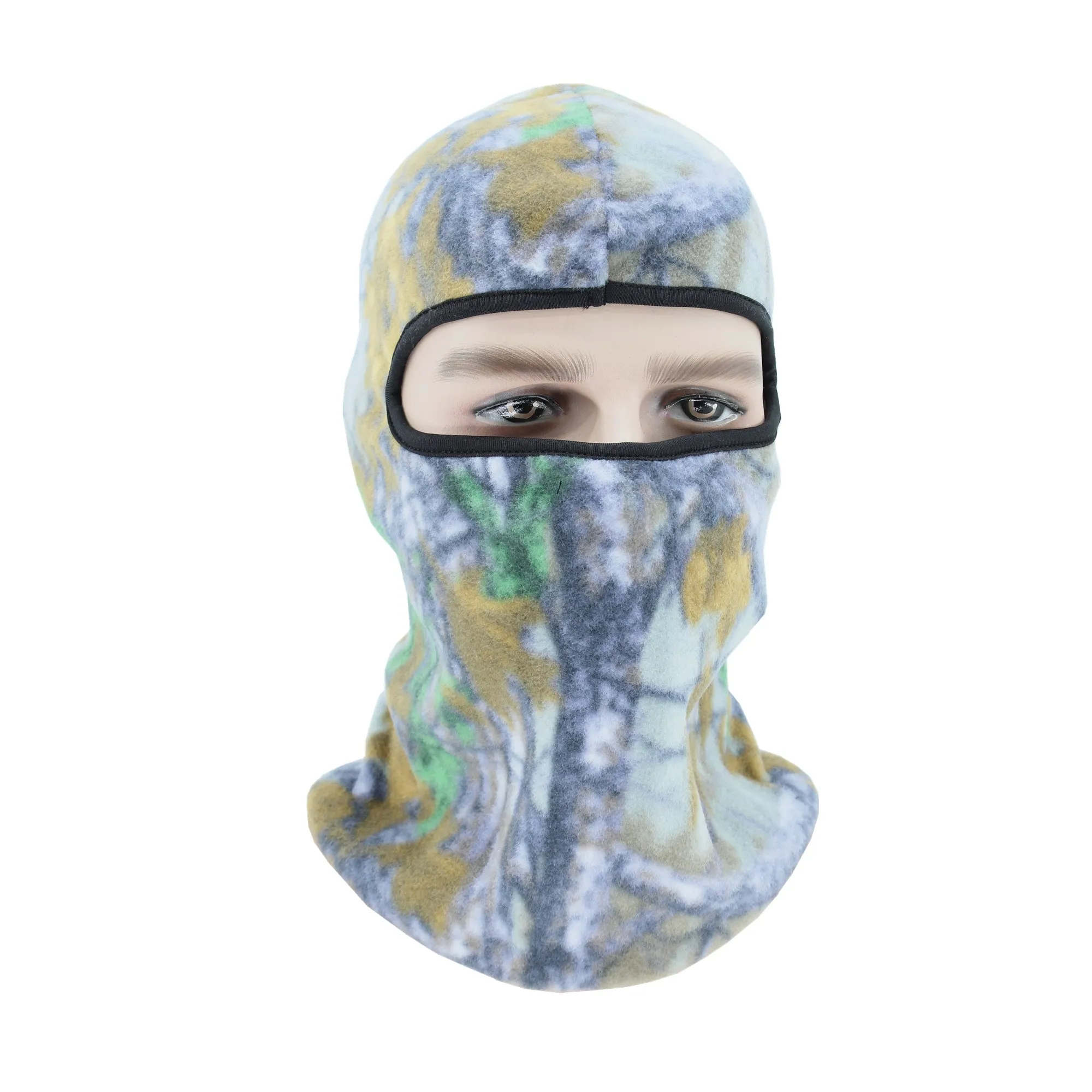 Зимние теплые флисовые шапки для мужчин камуфляж головной убор с манишкой Балаклава маска для лица Wargame спецназ маска
