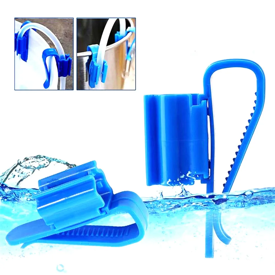 

2PCS Home Brew Bucket Clip Pipe Syphon Tube Flow Control Wine Beer Clamp Fish Aquarium Filtration Water Pipe Filter Hose Holder