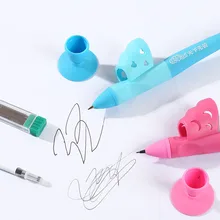 1 комплект, детский пенал, письменный корректор, набор, Детская Силиконовая ручка, ручка для письма, коррекция осанки, подарок для студентов, случайный