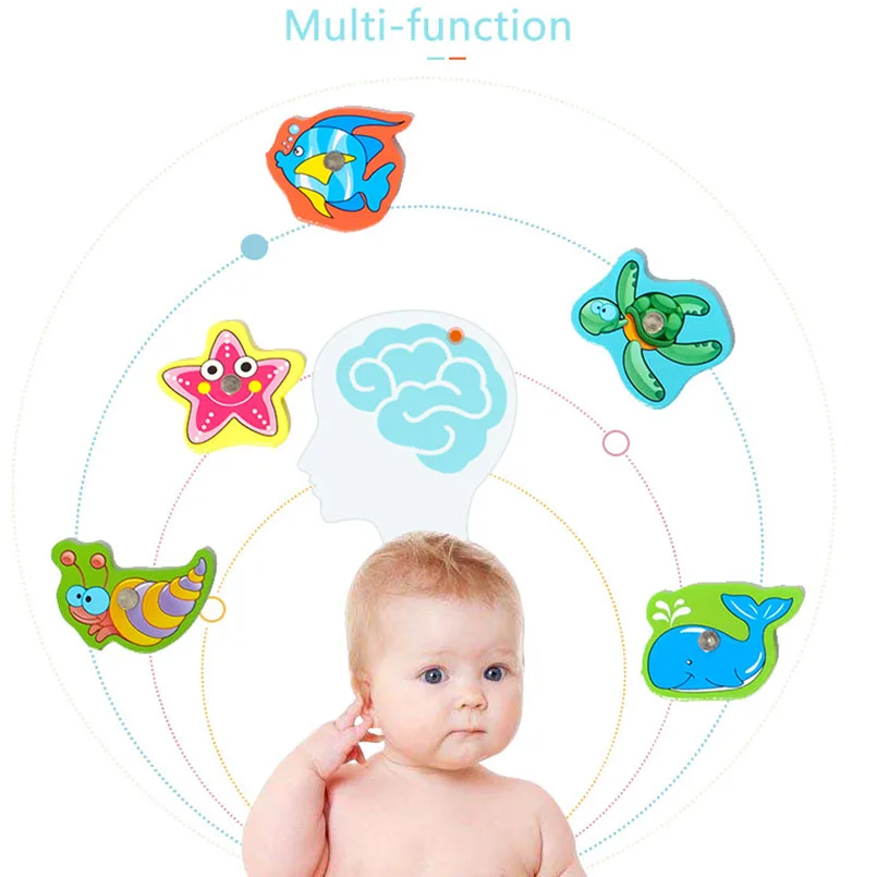 Baby Wooden Magnetic Fishing Game Toys Set Iron Box Novelty Cognition Cartoon 3D Wood Funny Undersea Fish Toy Gifts 16Pcs/set educational toys,fishing toys,fishing game