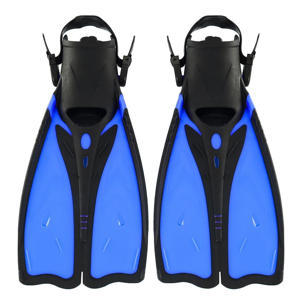 

Adult Snorkel Fins Adjustable Open Heel Swimming Fins Snorkeling Scuba Diving Flippers Snorkeling Fins