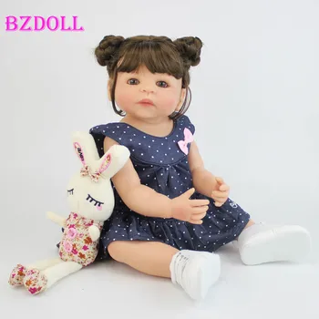 

55cm Full Silicone Vinyl Body Reborn Girl Lifelike Baby Doll Newborn Princess Toddler Toy Bonecas Waterproof Birthday Gift