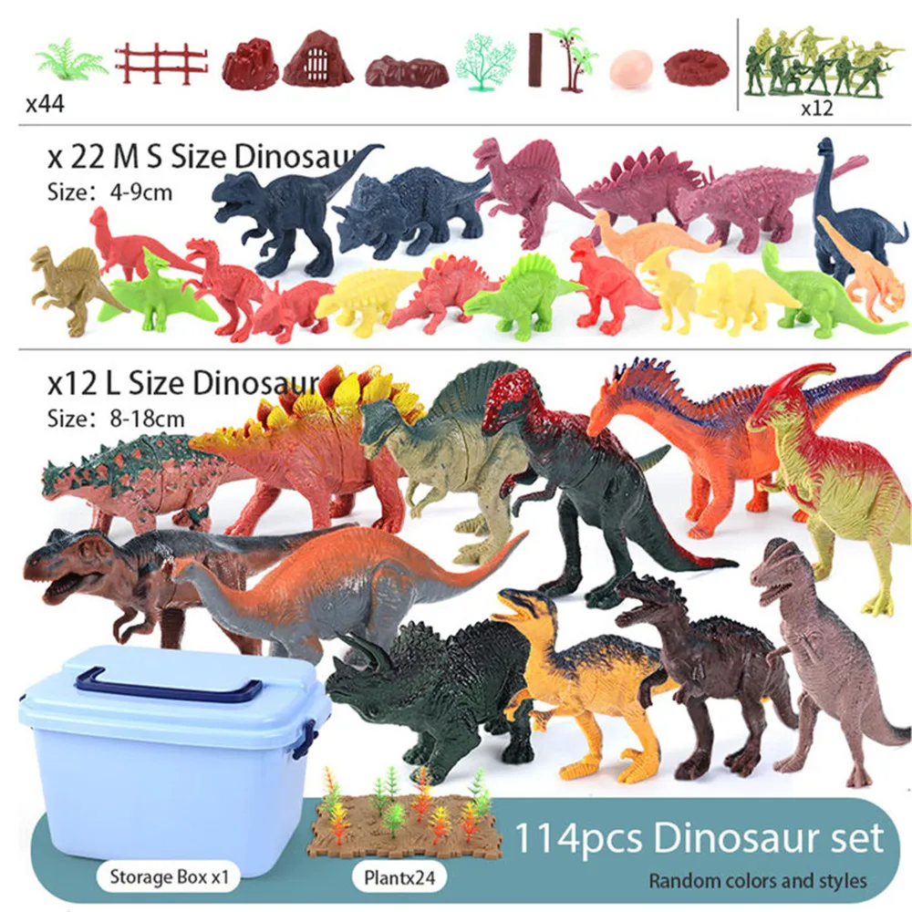 

Educational Dinosaur T-Rex Model Set Jurassic Dinosaur Toys Set Play Dragon Dragon Velociraptor Animal Decor Toy Set for Boys