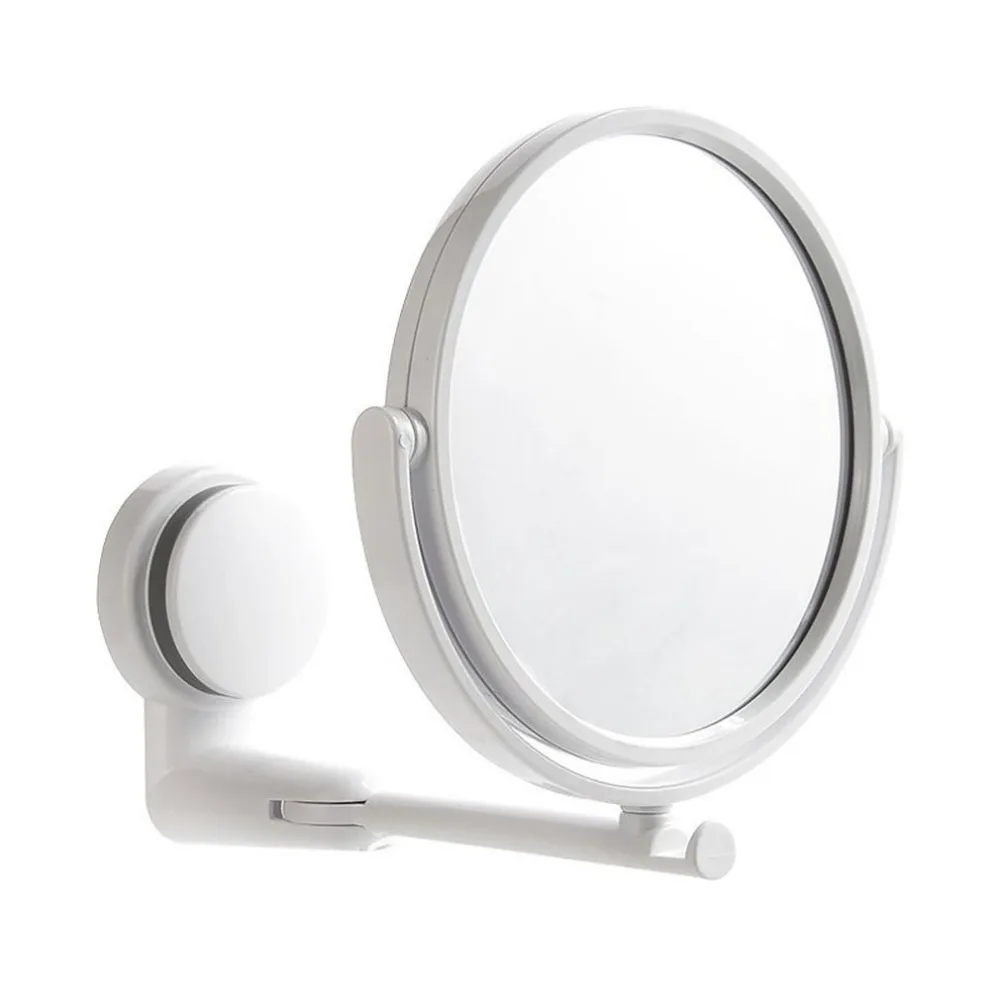 Для общежития настенные туалетное зеркало складное вращающееся одно зеркало для дома ванная комната Пробивка HD круглое туалетное зеркало