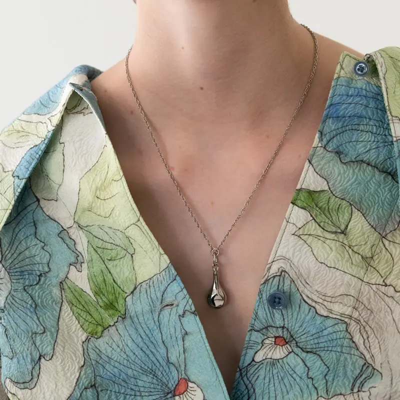 Ожерелье женское Очаровательное ожерелье с подвесом для парфумов серебрянный простой дизайн модные цепочки ожерелье s для женщин