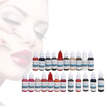 

Senior 22pcs 15ml/bottle Eyebrows Professional Permanent Makeup Machine Paint Set Tattoo Ink 15ml Eyebrow Pencil Eyeliner Lip fo