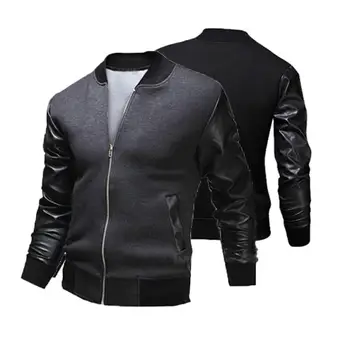 

Men's Baseball Coat Fashion Slim Outwear Overcoat Warm Zip Casual Jacket