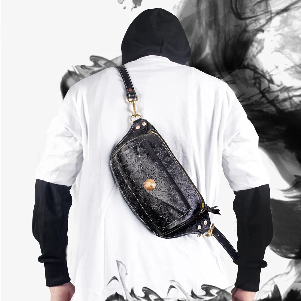 おしゃれ人気 手作り本革の女性の男性ベルトバッグウエストバッグヒップボム胸バッグトラベルショルダーバッグクロスボディ男女兼用バッグポータブル 累計販売2万枚突破 Www Empirepavers Com