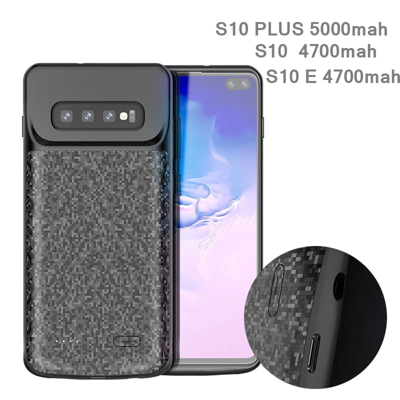 4700 мАч 5000 мАч чехол для зарядного устройства для samsung Galaxy S10 S10E S10 plus Портативный внешний аккумулятор чехол для телефона внешний аккумулятор
