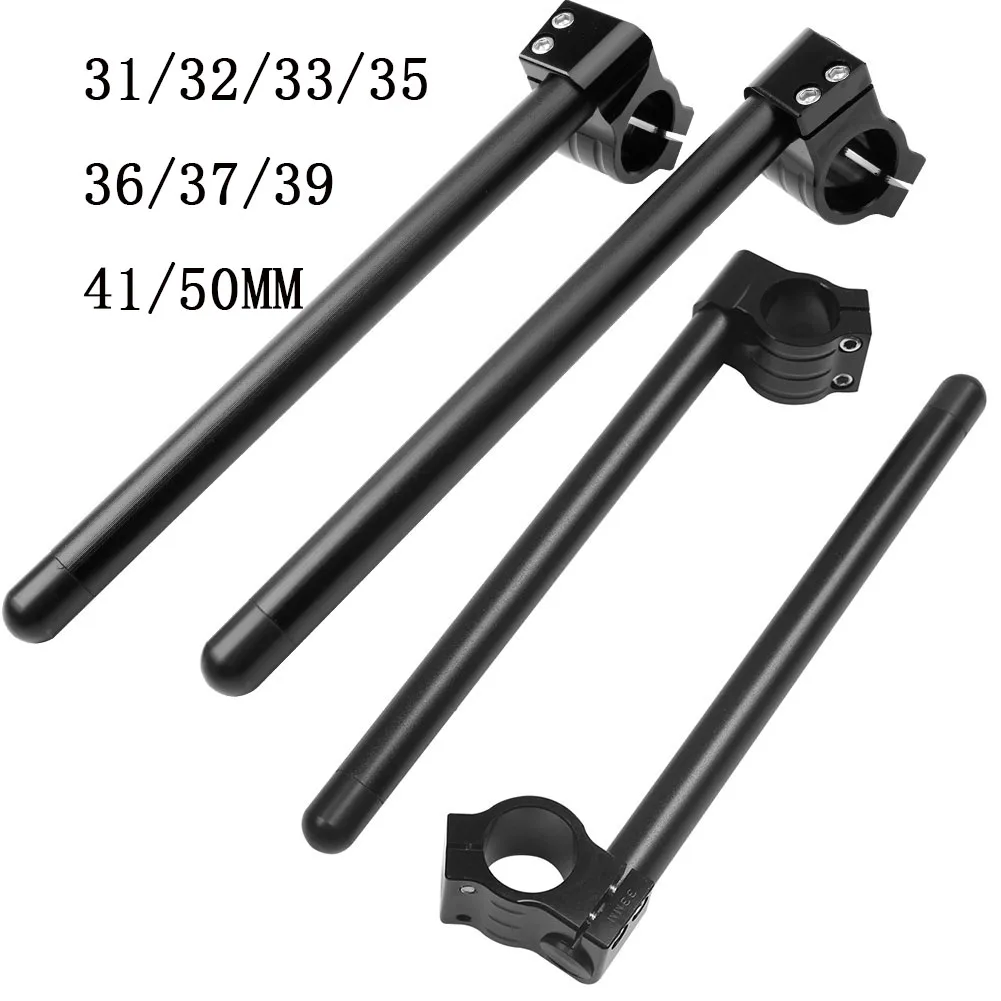CNC Aluminum Motorcycle Handlebar Clip-Ons Fork Handle Bars Clip ons For Universal 7/8&quot22mm Motorbike | Автомобили и