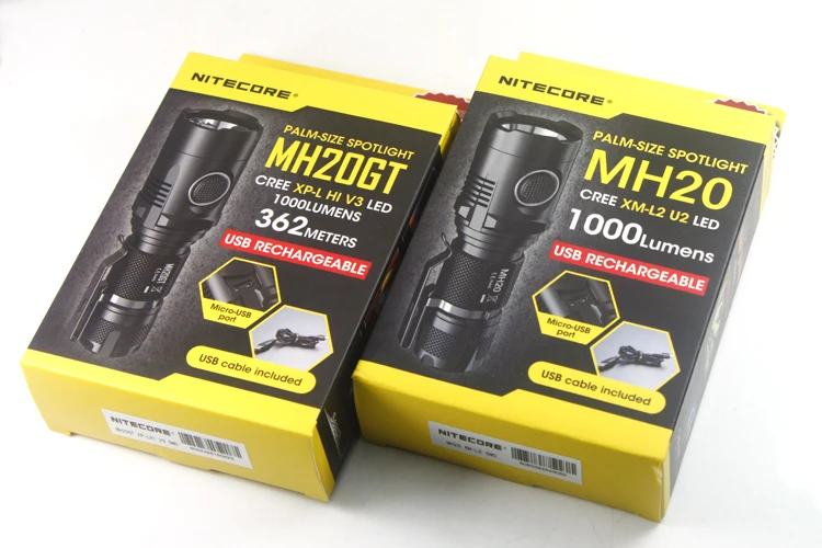 Распродажа! NITECORE MH20GT перезаряжаемый 7 режимов 1000LMs XP-L HI V3 светодиодный водонепроницаемый фонарик без батареи 18650