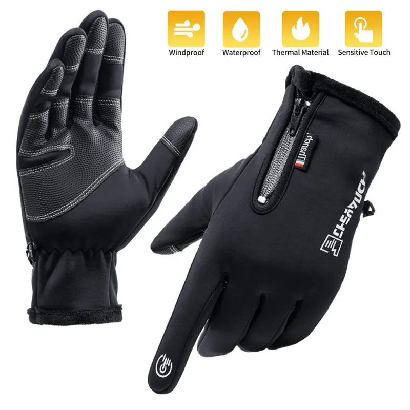 

Winter Cycling Gloves Unisex Windproof Warm Gloves Touch Screen Bike Gloves Fit for Running Riding Driving Hiking Sports Gloves