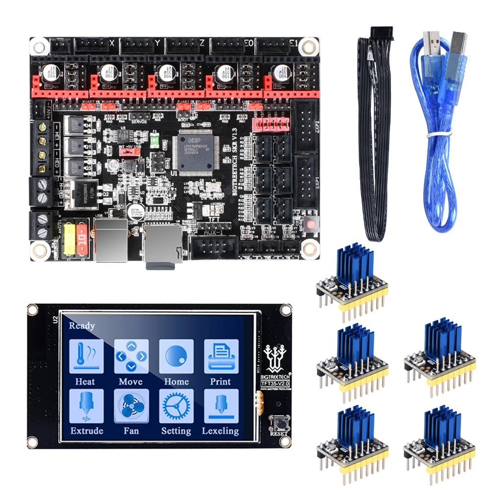 Плата управления 3d принтером BIGTREETECH SKR V1.3 32 бита BLTouch TMC2208 TMC2130 SPI TFT35 сенсорный