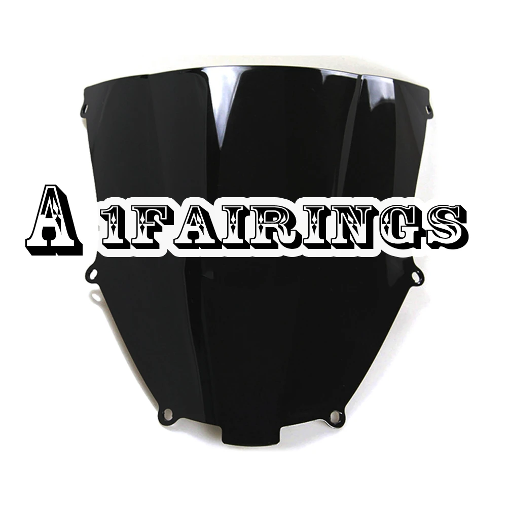 Black Clear Blue Windscreen Windshield For Kawasaki ZX9R zx9r 2000 2001 2002 2003 2004 2005 2006 Double Bubble Wind Deflectors - Цвет: Black