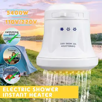 

5400W 110V/220V Electric Hot Water Heater Instant Boiler Bathroom Shower Thermostat Safe Intelligent Automatically