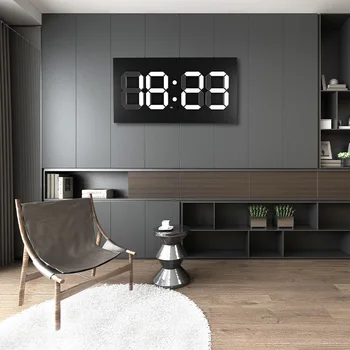 

Electronic Led Wall Clock Automatic Digital Modern Display Design Led Wall Clock Minimalist Kitchen Zegar Home Deoration JJ60WC