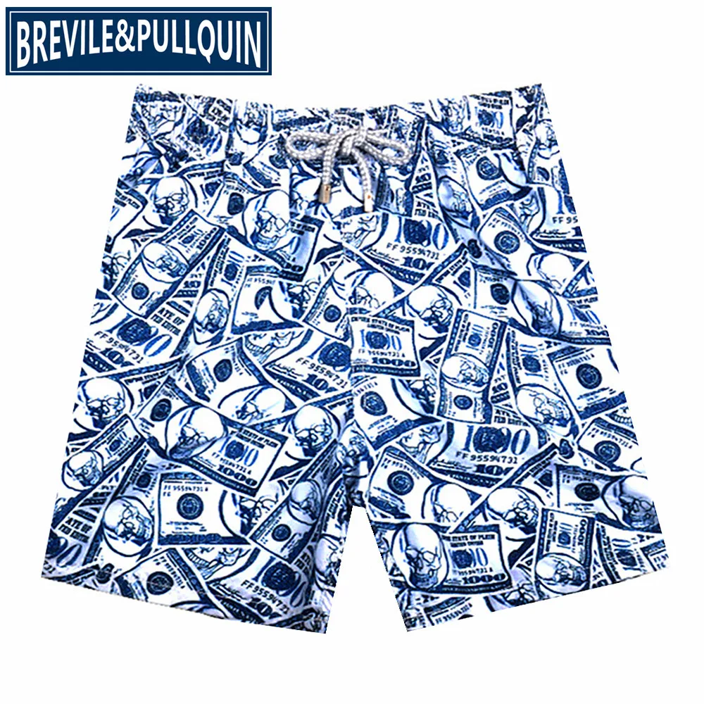 P Новое поступление известный бренд Brevile pullquin пляжные обшитые мужские шорты Черепашки купальники цветы череп Swordfish мужские бордшорты - Цвет: P