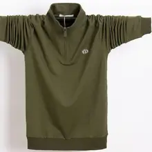Большие размеры 4XL 5XL 6XL Высокое качество 95% хлопок чистый цвет Повседневная рубашка поло с длинными рукавами Мужская темно-синяя зеленая Черная мягкая мужская рубашка