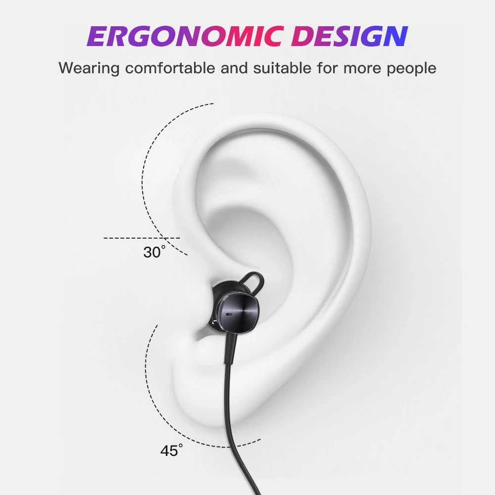 Cigfun Wireless Headset ANC Headphone Bluetooth 5.0 Sport Neckband Headphones With Mic Active Noise Cancelling Headset For Phone