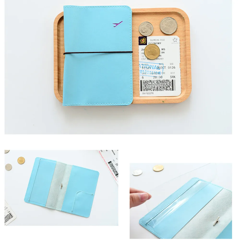 Мужской и женский кожаный чехол для кредитных карт защитный паспорта кошелек