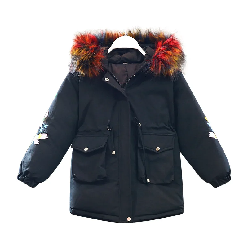 Г. Новая детская одежда зимняя куртка для девочек, плотное зимнее пальто для девочек велюровые зимние куртки с капюшоном для девочек верхняя одежда От 3 до 12 лет