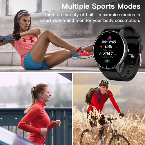 CanMixs 2023 새로운 스마트 워치 남자 여자 스포츠 피트니스 Smartwatch 수면 심박수 모니터 방수 시계 IOS 안드로이드 5