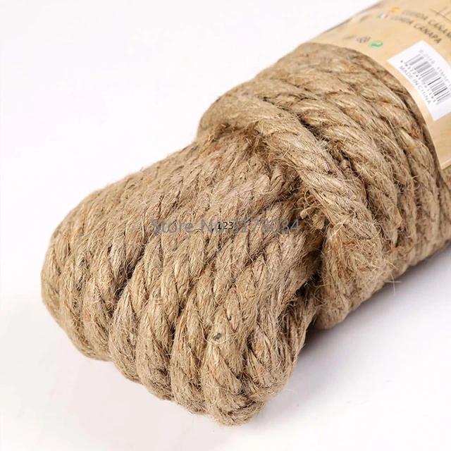 Corde de chanvre Corde de jute naturelle de 16 mm de ficelle de jute pour  les œuvres d'art et l'artisanat, les projets de macramé, les applications  de