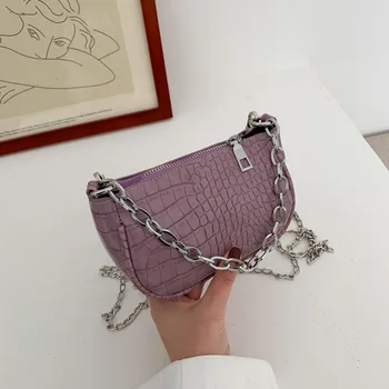 

ins summer chain handbag high-grade crocodile pattern shoulder messenger female bag 2020 new bag female